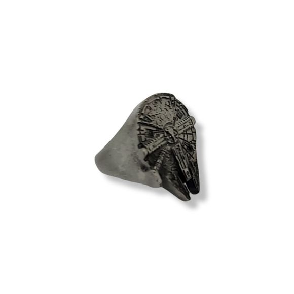 Antiqued Pewter Unisex Millennium Falcon Starwars Ring Sz 10 - Picture 6 of 6